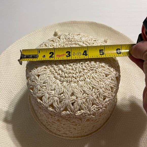 COPY - WOMAN’S white straw Hat - Picture 7 of 14